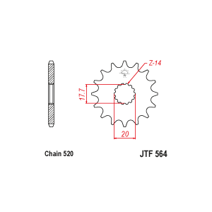 AIRTIME FRONT SPROCKET 125...